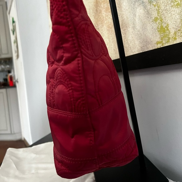 Coach Pink Raspberry Quilted Tote Bag - Picture 8 of 13